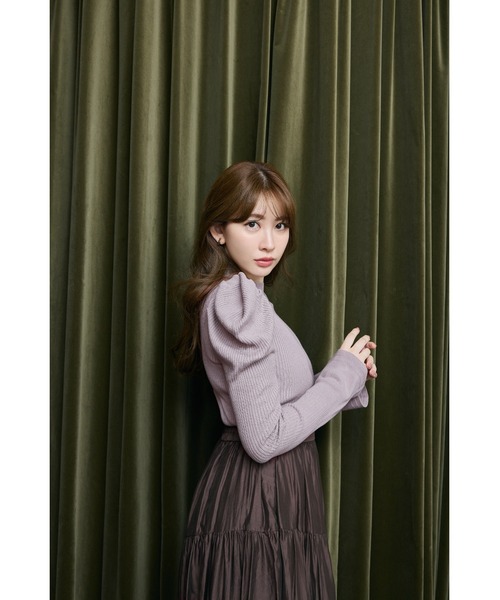 「Her lip to」 長袖ニット M グレー レディース_画像3