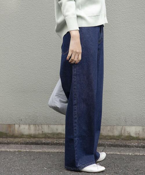 「FORK&SPOON」 デニムパンツ 1 ネイビー レディース_画像6