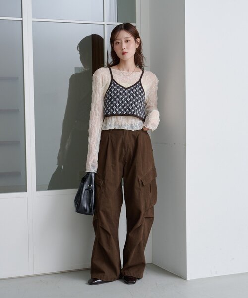 「Kastane」 カーゴパンツ 0 ブラック レディース_画像5