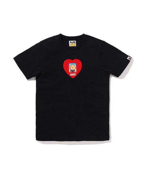 A BATHING APE（アベイシングエイプ） tシャツ HEART ID MILO PHOTO