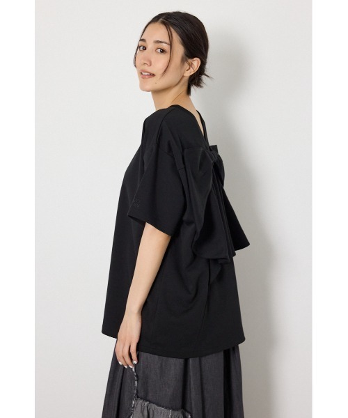 tシャツ ビッグリボン2WAY Tシャツ レディースの画像