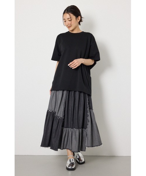 tシャツ ビッグリボン2WAY Tシャツ レディースの画像