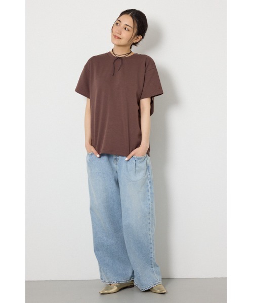 tシャツ ビッグリボン2WAY Tシャツ レディースの画像