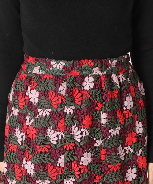 「IENA LA BOUCLE」 ロングスカート 38 レッド レディース_画像7