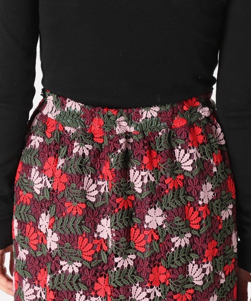「IENA LA BOUCLE」 ロングスカート 38 レッド レディース_画像8