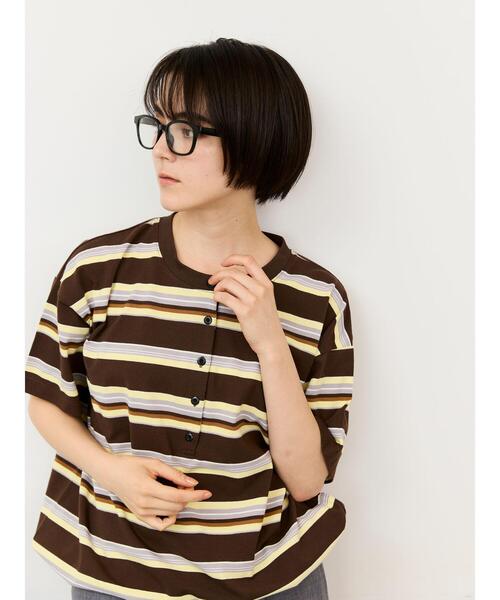 Samansa Mos2（サマンサモスモス） ヘンリーネック tシャツ 半袖