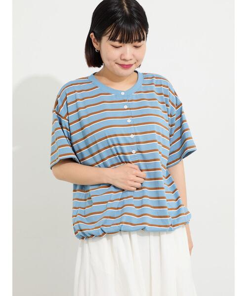 Samansa Mos2（サマンサモスモス） ヘンリーネック tシャツ 半袖