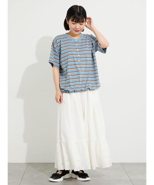 Samansa Mos2（サマンサモスモス） ヘンリーネック tシャツ 半袖