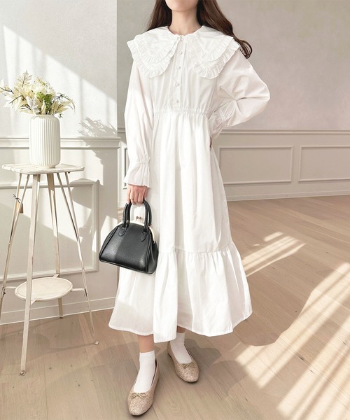 「apres jour」 長袖ワンピース X-LARGE ピンクベージュ レディース_画像4