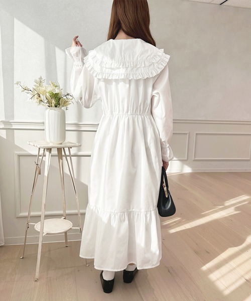 「apres jour」 長袖ワンピース X-LARGE ピンクベージュ レディース_画像6