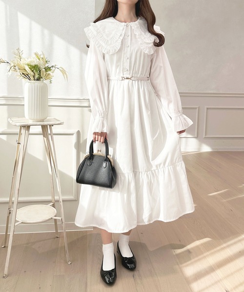 「apres jour」 長袖ワンピース X-LARGE ピンクベージュ レディース_画像7