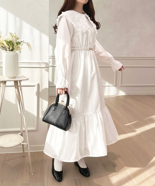 「apres jour」 長袖ワンピース X-LARGE ピンクベージュ レディース_画像8