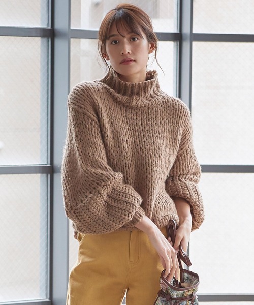 モヘア製セーター着用テディベア 665127 KOBE LETTUCE ニット セーター モヘアタッチ1.5Gハンドメイド