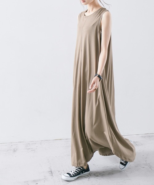 Fashion Letter ワンピース オーガニックコットンノースリーブA