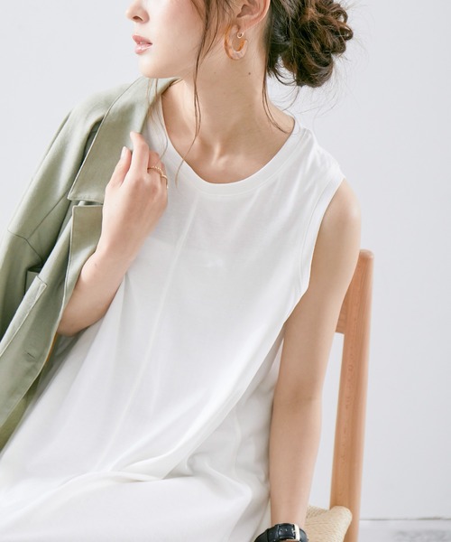Fashion Letter ワンピース オーガニックコットンノースリーブA