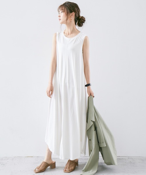 Fashion Letter ワンピース オーガニックコットンノースリーブA