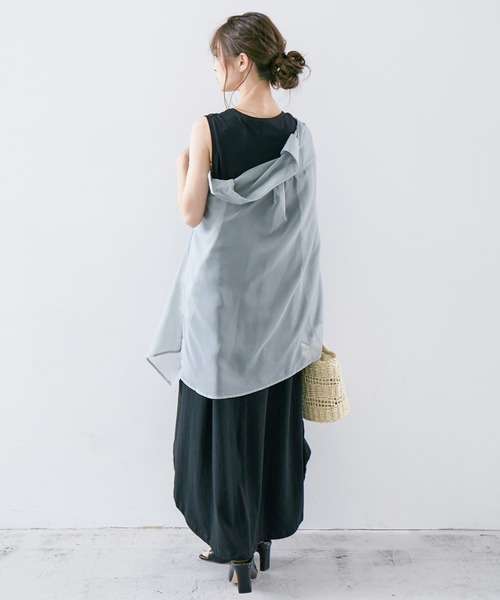 Fashion Letter ワンピース オーガニックコットンノースリーブA