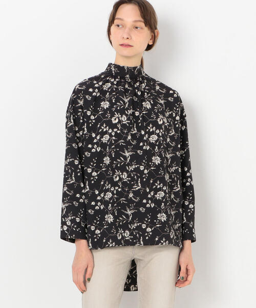シャツ ブラウス スタンドカラーブラウスファッション ポリエステルプリント レディースファッション スタンドカラーブラウス Zozotown 店 Zozotown