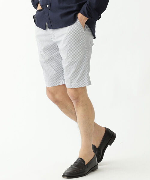 BEAMS PLUS シアサッカー スラックス ショーツ セット BEAMS+ パンツ BEAMS PLUS / COOLMAX（R）シアサッカー