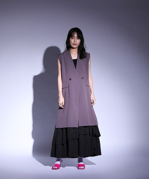 Limue サイドスリットジレ Limue ベスト ジレ サイドスリットジレ レディース : ZOZOTOWN
