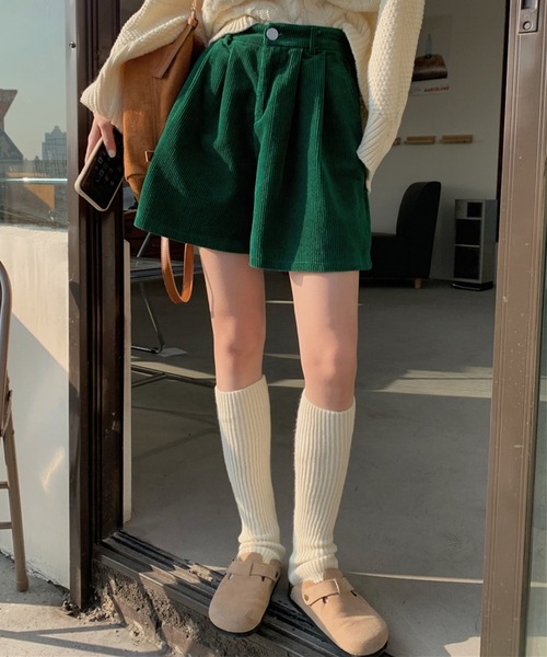 【d.i.a.】 コーデュロイ サイド編み上げ ショーパン miniministore コーデュロイ ショートパンツ レディース