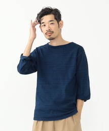 レミリリーフ　バスクシャツSサイズ REMI RELIEF tシャツ / 別注 Cotton Basque Shirt 3/4 Sleeve