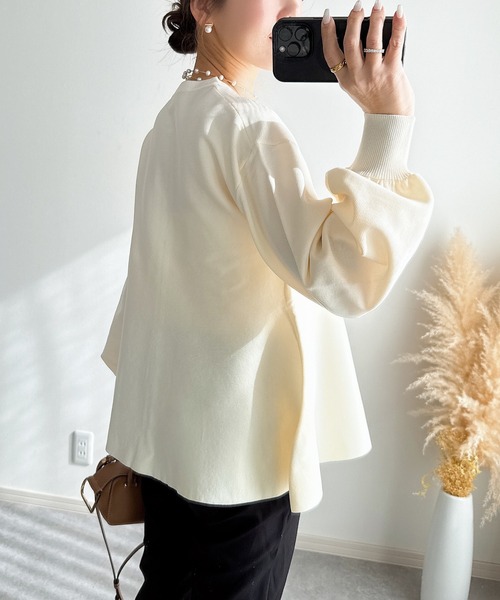 &. NOSTALGIA（ノスタルジア） カーディガン 「ZOZO限定」ペプラム