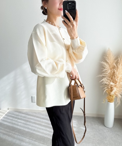 &. NOSTALGIA（ノスタルジア） カーディガン 「ZOZO限定」ペプラム