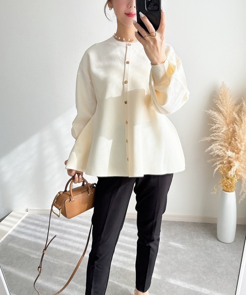 &. NOSTALGIA（ノスタルジア） カーディガン 「ZOZO限定」ペプラム