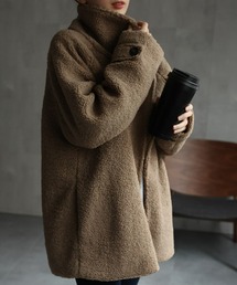 sakishimatokyo コート アウター ボアスタンドカラーミドルコート