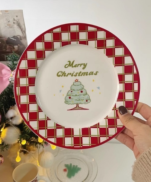 食器 クリスマス限定 retro christmas design plate : ZOZOTOWN Yahoo