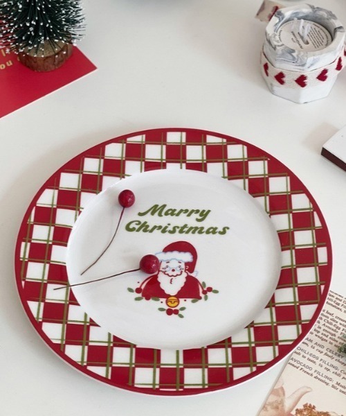 食器 クリスマス限定 retro christmas design plate : ZOZOTOWN Yahoo