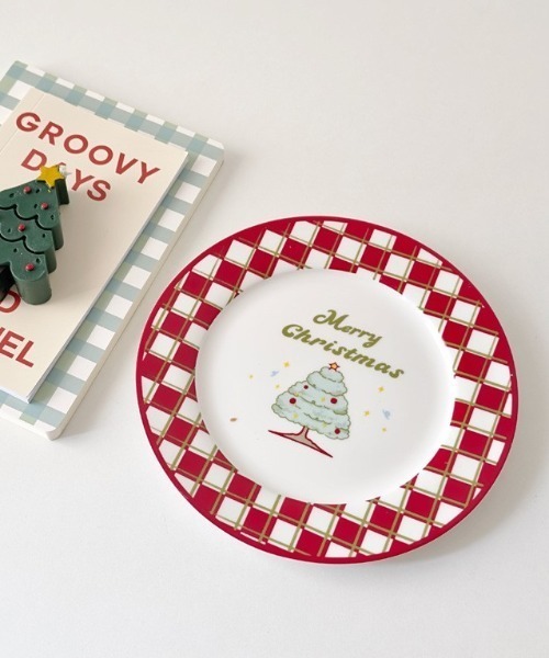 食器 クリスマス限定 retro christmas design plate : ZOZOTOWN Yahoo