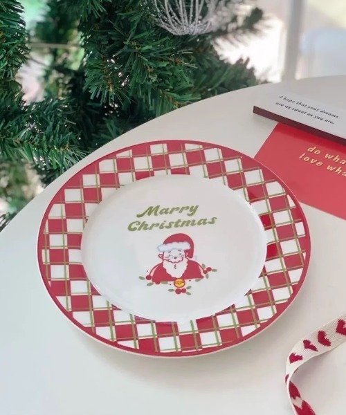 食器 クリスマス限定 retro christmas design plate : ZOZOTOWN Yahoo