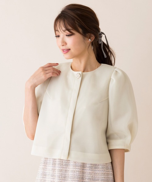 Rose Tiara（ローズティアラ） ブラウス シャツ ダブルラッセルボレロ