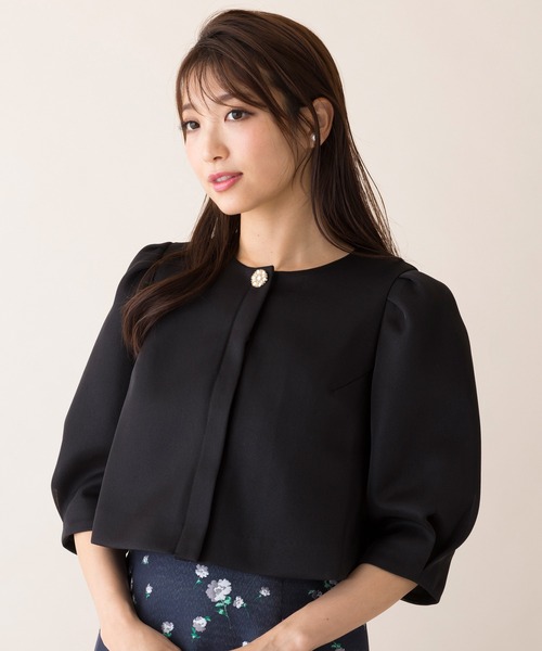 Rose Tiara(ローズティアラ) ブラウス シャツ ダブルラッセルボレロ Rose Tiara(ローズティアラ) ブラウス シャツ ダブルラッセルボレロ
