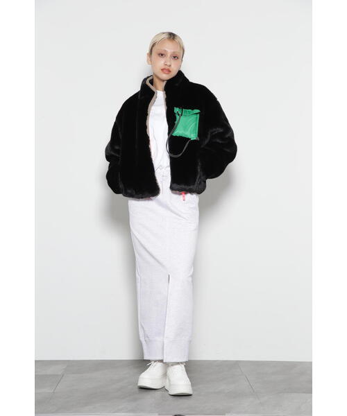 ジャケット ブルゾン 「NBB WEEKEND」フェイクファーブルゾン (LADIES 