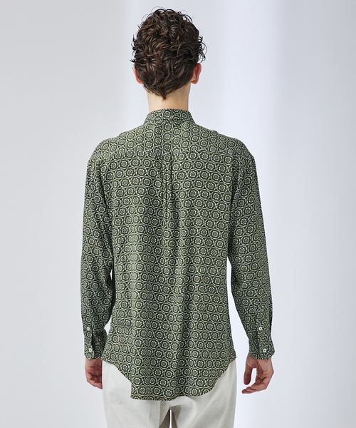 ABAHOUSE（アバハウス） シャツ フラワー小紋柄 長袖シャツ メンズ