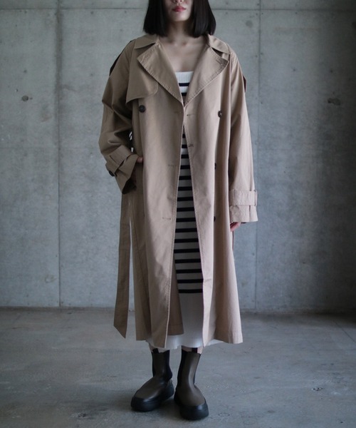 Gina Tricot トレンチコート コート Maxi trench coat レディース