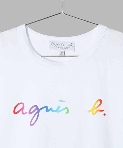 agnes b.（アニエスベー） tシャツ キッズ ロゴ コットン 半袖 Tシャツ
