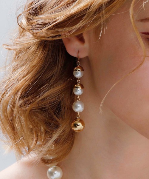 ピアス JewCas ビックパールチェーンBig Acorn ピアス「JC4645