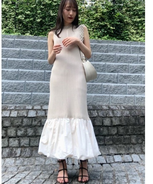 CELFORD」 ノースリーブワンピース 38 アイボリー レディース 
