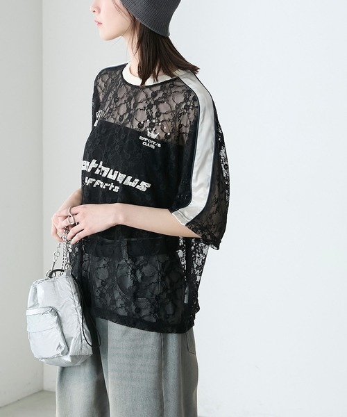 forksy.（フォルクシー） tシャツ 半袖 「forksy.」フラワーレース