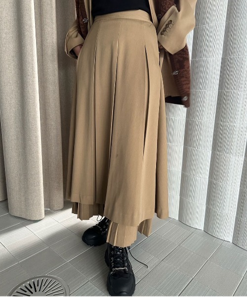 Ameri（アメリ） ロング スカート PLEATS LAYERED PLEATS SKIRT