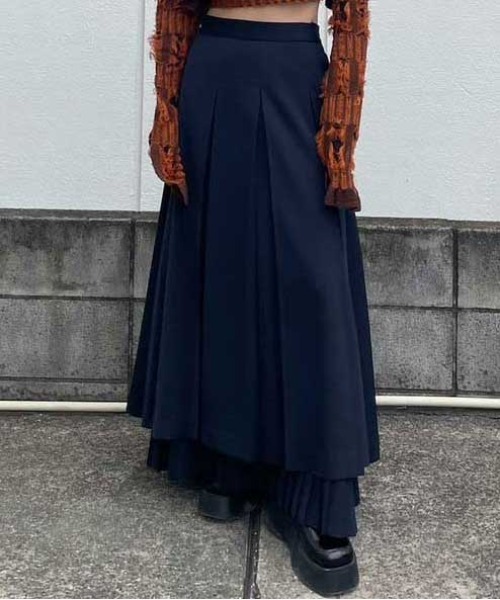 Ameri（アメリ） ロング スカート PLEATS LAYERED PLEATS SKIRT