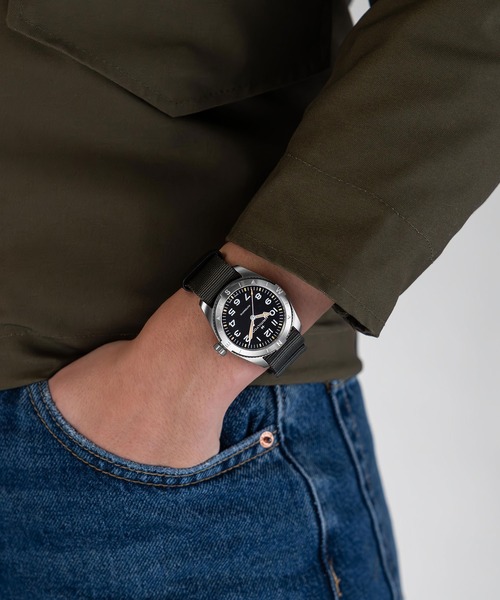HAMILTON カーキ フィールド 黒 腕時計 箱付き 定価88000円 HAMILTON 腕時計 「ハミルトン」 Khaki Field （カーキ