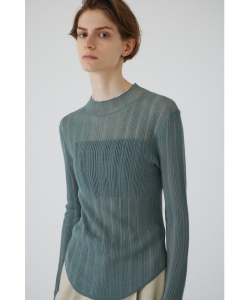 d*2様 SHARE SPIRIT ニット トップス セーター リネン ラミー RIM.ARK ニット セーター Linen mix sheer L/S tops リネンミックス
