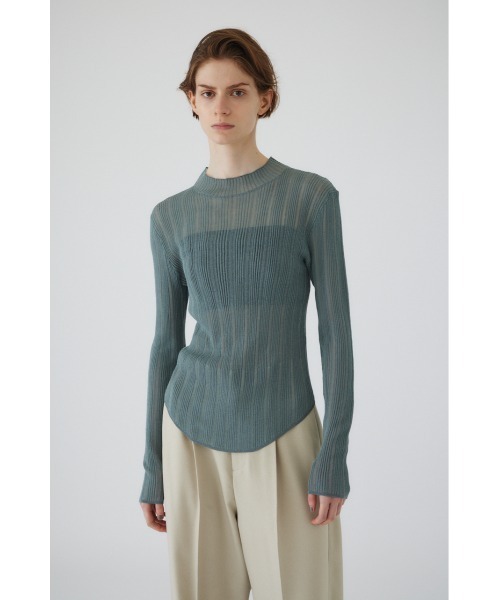 d*2様 SHARE SPIRIT ニット トップス セーター リネン ラミー RIM.ARK ニット セーター Linen mix sheer L/S tops リネンミックス