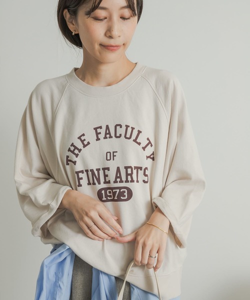 URBAN RESEARCH DOORS tシャツ Tシャツ ミニ裏毛BIGスリーブロゴ