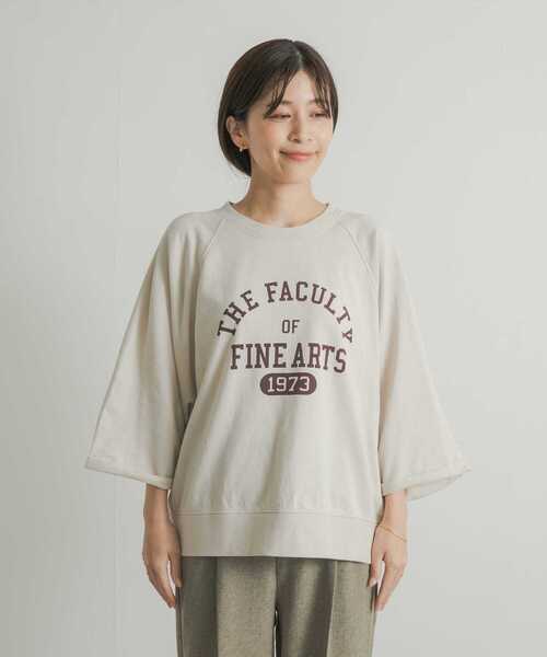 URBAN RESEARCH DOORS tシャツ Tシャツ ミニ裏毛BIGスリーブロゴ